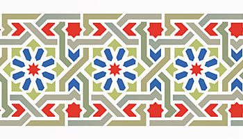 Classic Moroccan Border Stencil