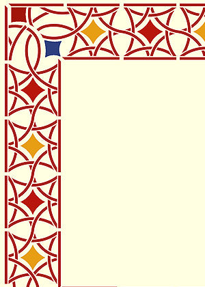 Moroccan Filigree Border and Corner Stencil