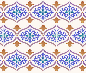 Moroccan Ornamental Border Stencil