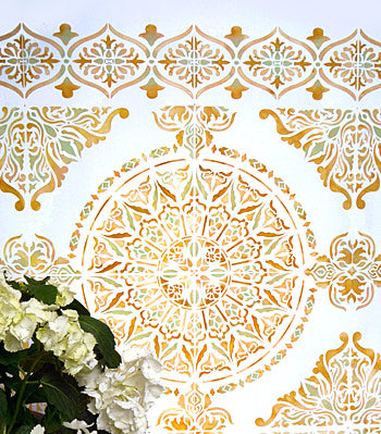 Moroccan Ornamental Border Stencil