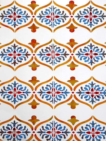 Moroccan Ornamental Border Stencil