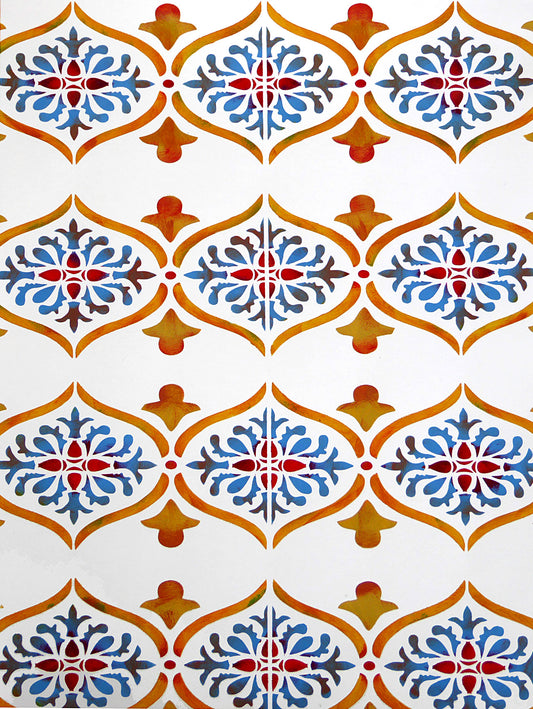 Moroccan Ornamental Border Stencil