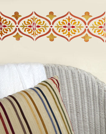 Moroccan Ornamental Border Stencil