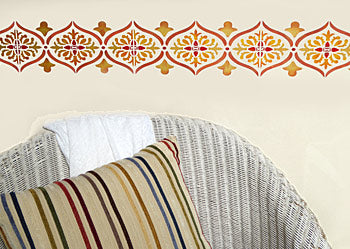 Moroccan Ornamental Border Stencil