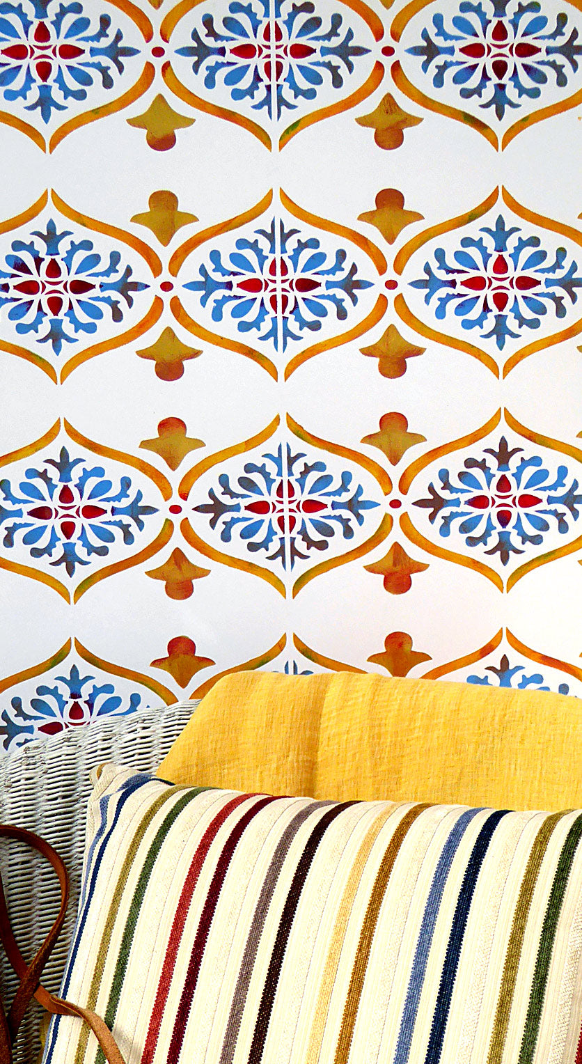 Moroccan Ornamental Border Stencil