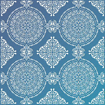 Large Moroccan Ornamental Tile Design Stencil (full repeat)