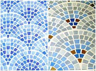 Scallop Mosaic Theme Pack Stencil