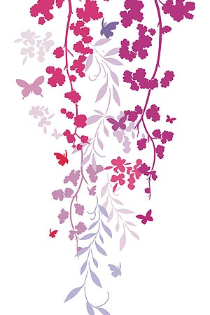 Blossom and Butterfly Stencil