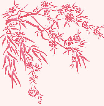 Oleander Blossom Stencil