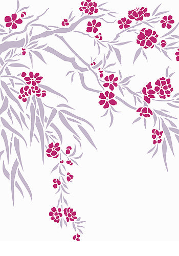 Oleander Blossom Stencil