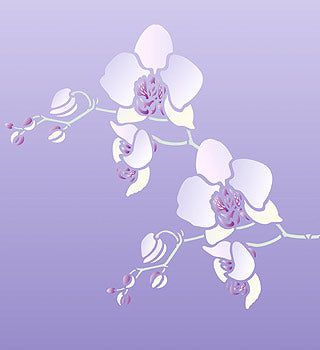 Little Orchid Stencil