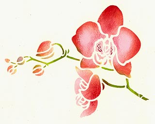 Little Orchid Stencil