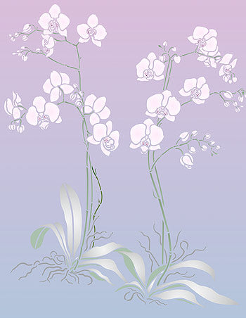 Orchid Stencil