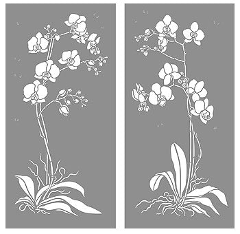 Orchid Stencil