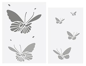 Oriental Butterfly Stencil