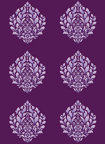 Oversize Damask Coeur de Lys Stencil