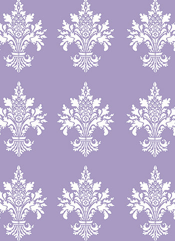 Oversize Damask Fleur de Lys Stencil