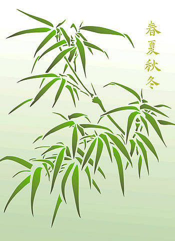 Oversize Chinese Bamboo Stencil