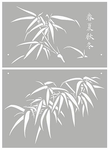 Oversize Chinese Bamboo Stencil