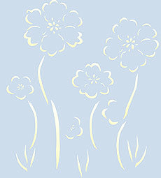 Large Buttercup Stencil