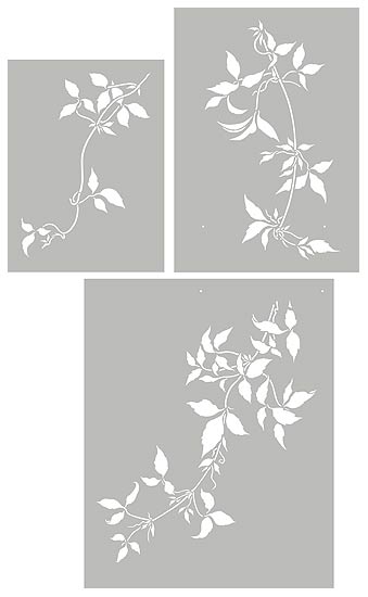 Oversize Trailing Leaves Stencil 2