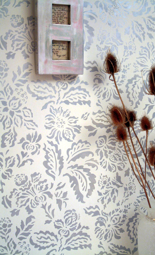 Oversize Damask Repeat Stencil