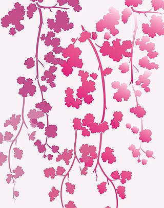 Falling Blossom Stencil