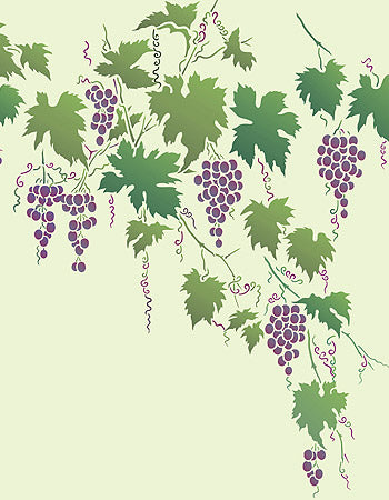 Large Grapevine Stencil