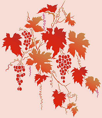 Large Grapevine Stencil