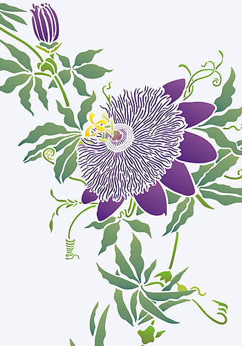 Oversize Passion Flower Stencil