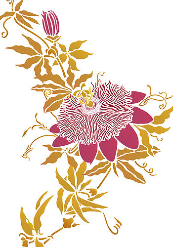 Oversize Passion Flower Stencil