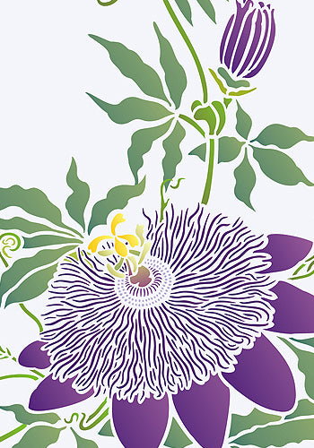 Oversize Passion Flower Stencil