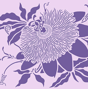 Oversize Passion Flower Stencil