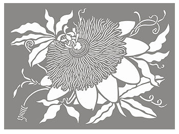 Oversize Passion Flower Stencil