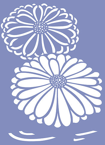 Oversize Japanese Chrysanthemum Stencil