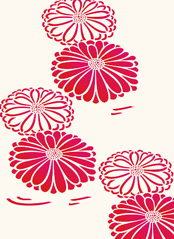 Oversize Japanese Chrysanthemum Stencil