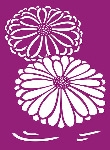 Oversize Japanese Chrysanthemum Stencil