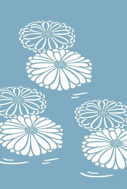 Oversize Japanese Chrysanthemum Stencil