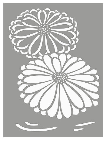 Oversize Japanese Chrysanthemum Stencil