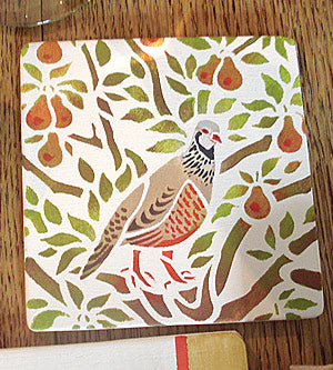 Partridge in a Pear Tree Stencil