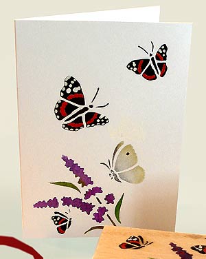 Red Admiral Butterfly Stencil 1