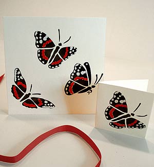 Red Admiral Butterfly Stencil 2