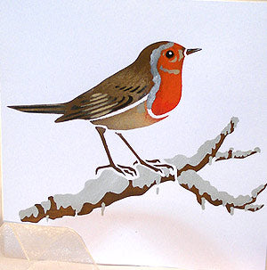 Christmas Robin Stencil