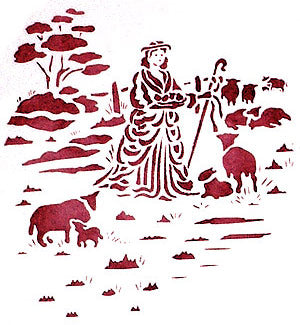 Toile Shepherdess Stencil