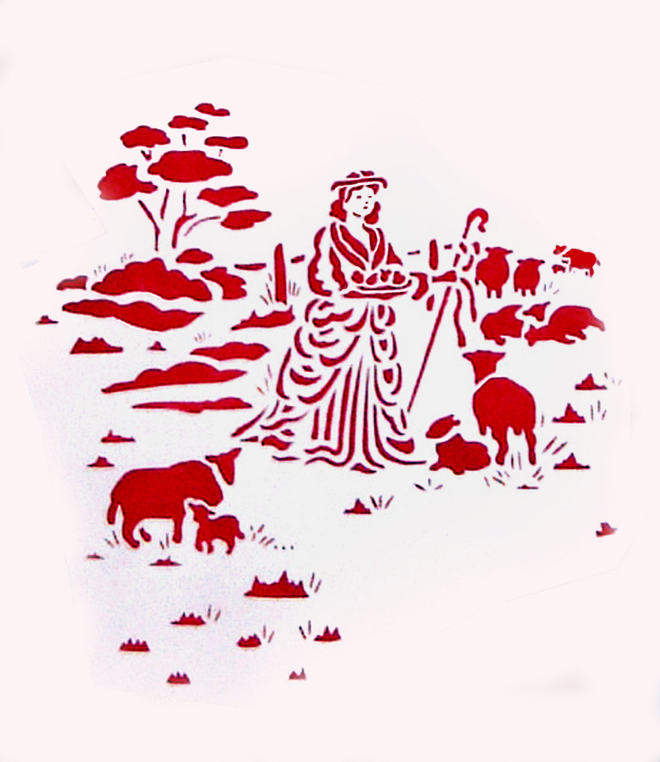 Toile Shepherdess Stencil