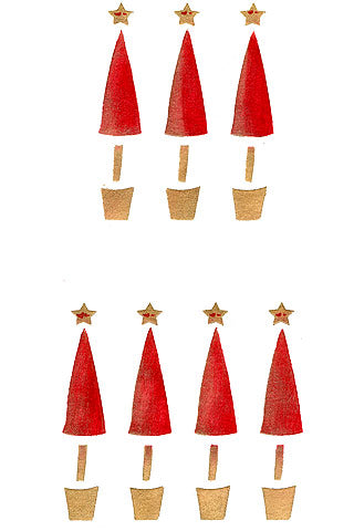 Simple Christmas Trees Theme Pack Stencil