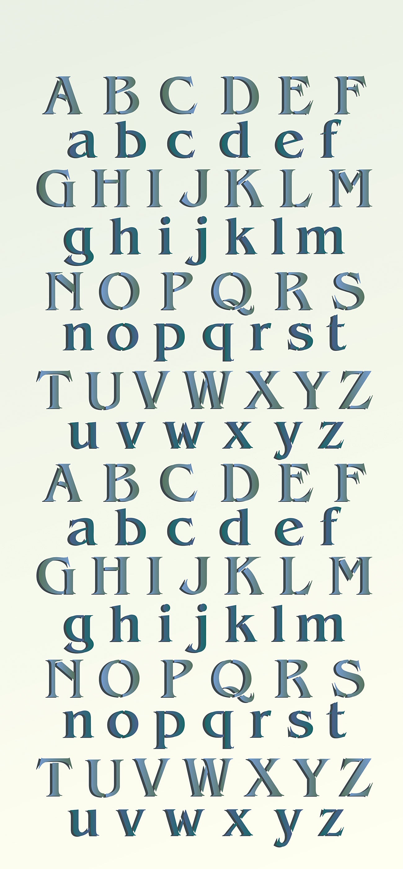 Small Alphabet Theme Pack Stencil