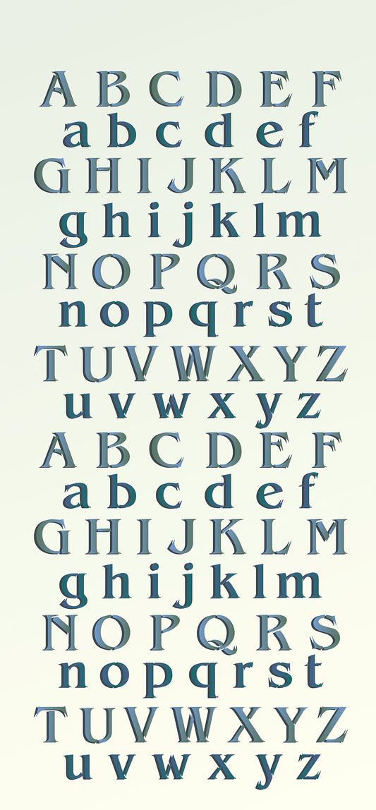 Small Alphabet Theme Pack Stencil