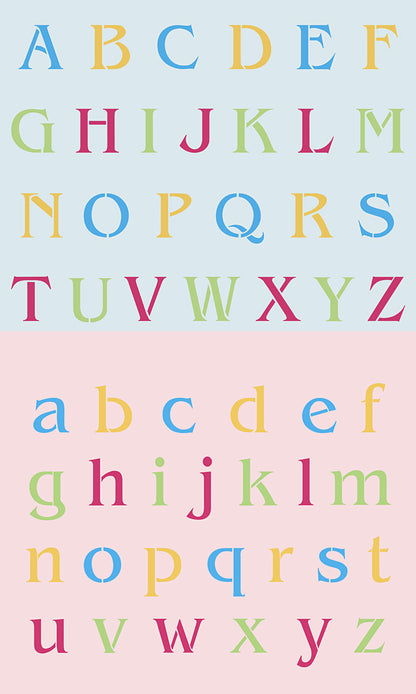 Small Alphabet Theme Pack Stencil