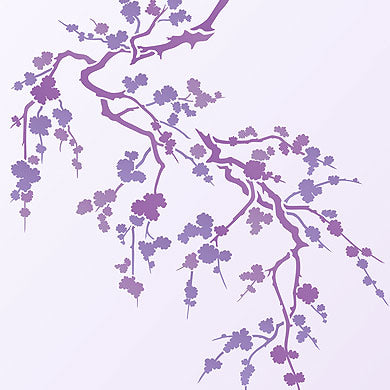 Small Blossom Silhouettes Stencil